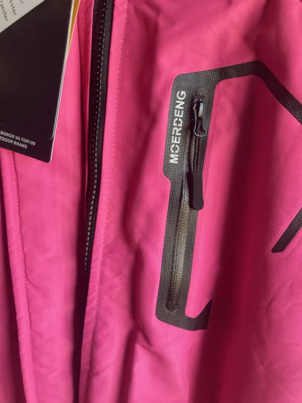 NWT MOERDENG Ski Jacket 2XL Removable Hood Hot Pink Plush Lining